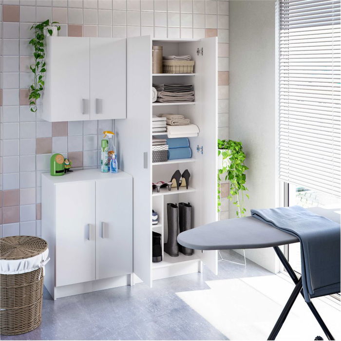 Forés/Arkit Armario Multiusos para Colgar 2 Puertas Blanco 59x27x60 cm Melamina