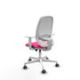 PIQUERAS Y CRESPO Silla de oficina Cilanco Rosa y Blanco