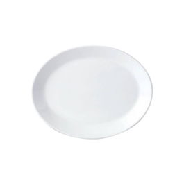 STEELITE Fuente Oval para Vajilla, Colección Simplicity, 25 cm, Color Blanco, Apto Hostelería (Set de 12)