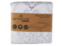 Colcha Cama Reversible 240 x 260 cm Damascado Blanco/Morado Tacto Suave Giftdecor (Set de 6)