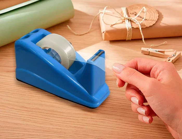 Q-connect Portarrollos de Sobremesa de Plástico Azul para Cinta hasta 33 m, 135 x 60 mm Q-connect Portarrollos de Sobremesa de Plástico Azul para Cinta hasta 33 m, 135 x 60 mm