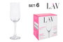 Lav Set 6 Copas de Champagne 195cc Ø5.3x20.5 cm (4 Cajas)