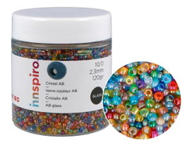 Innspiro Rocalla de Vidrio Redonda Aurora Boreale 2,3mm 120g