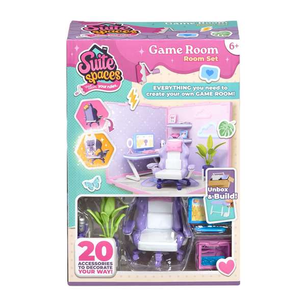 Bizak Diseña tu Sala Gamer Suite Spaces Incluye 20 Accesorios 2 Papeles de Pared 1 Papel de Suelo para Niños y Niñas a Partir de 6 Años Idioma Español