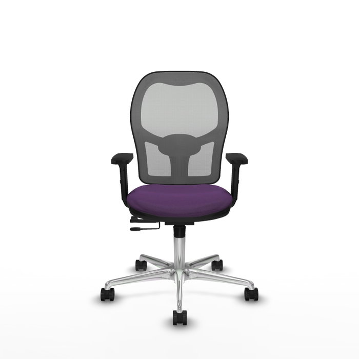 PIQUERAS Y CRESPO Silla de oficina Jorquera con mecanismo Sincro/Traslack, Morado y Gris