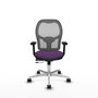 PIQUERAS Y CRESPO Silla de oficina Jorquera con mecanismo Sincro/Traslack, Morado y Gris