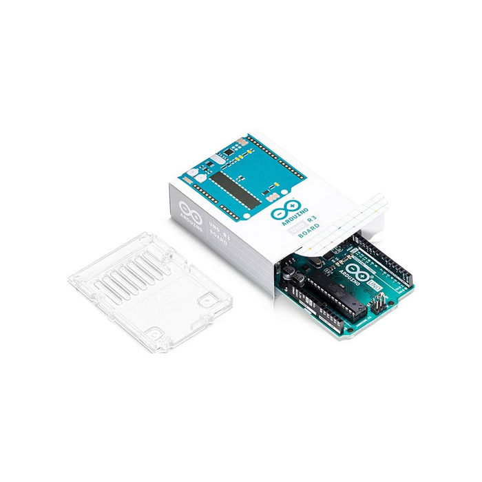 Arduino Placa de desarrollo Arduino Uno Rev.3 con microcontrolador ATmega328P, 14 E/S digitales, 6 analógicas, conexión USB Arduino Placa de desarrollo Arduino Uno Rev.3 con microcontrolador ATmega328P, 14 E/S digitales, 6 analógicas, conexión USB