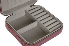 DKD Home Decor Joyero Urban Magenta Crema 14 x 5 x 13 cm (4 Unidades)