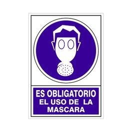 DUVER Señal de Obligación de Uso de Máscara 345x245 mm