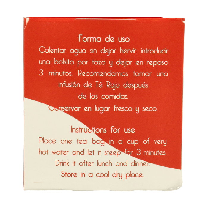 Bio3 Té Rojo Pu-erh 25 bolsitas infusoras de té rojo