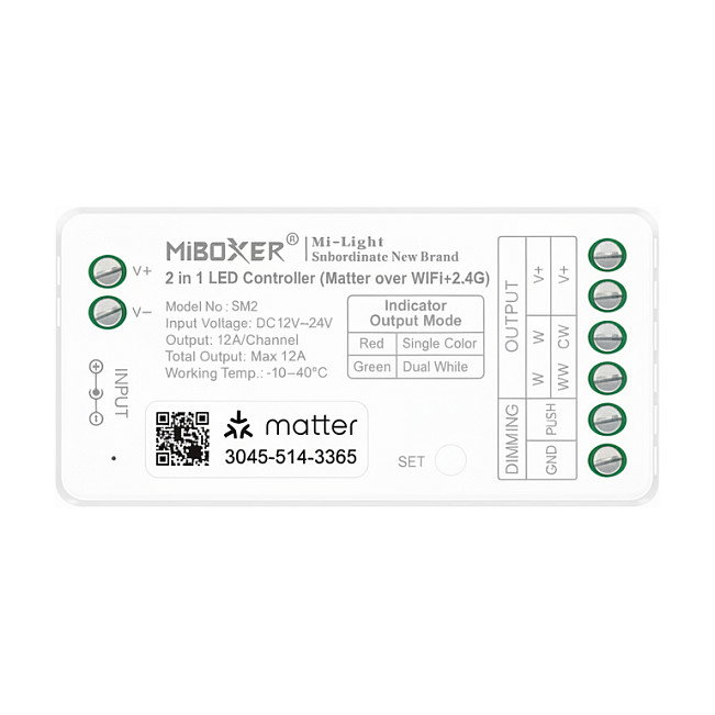 Miboxer LED Controller S-Serie 2in1 (Dual White/Dim) DC12/24V *Milight/Miboxer* Miboxer LED Controller S-Serie 2in1 (Dual White/Dim) DC12/24V *Milight/Miboxer*