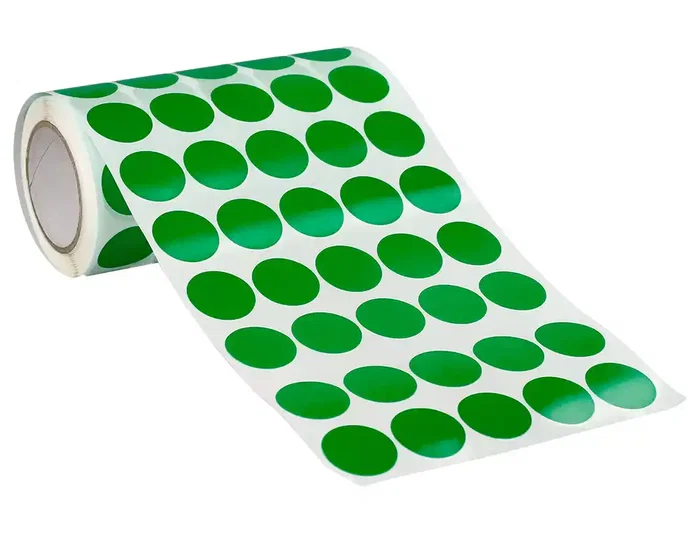Liderpapel Gomets Autoadhesivos Circulos 20 mm Verde Rollo de 2000 Unidades