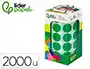 Liderpapel Gomets Autoadhesivos Circulos 20 mm Verde Rollo de 2000 Unidades