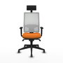 PIQUERAS Y CRESPO Silla de oficina Horna Naranja y Blanco