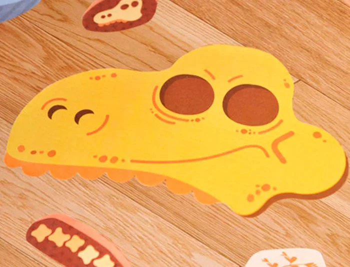 Mideer Juego Didactico de Rayuela Dinosaurio con 64 Adhesivos Removibles para Suelo