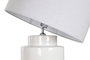 DKD Home Decor Lámpara de pie de cerámica y lino Blanco 50x50x139,5 cm