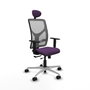 PIQUERAS Y CRESPO Silla de oficina Motilla con mecanismo Sincro/Traslack, Morado y Gris