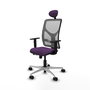 PIQUERAS Y CRESPO Silla de oficina Motilla con mecanismo Sincro/Traslack, Morado y Gris