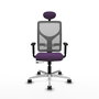 PIQUERAS Y CRESPO Silla de oficina Motilla con mecanismo Sincro/Traslack, Morado y Gris