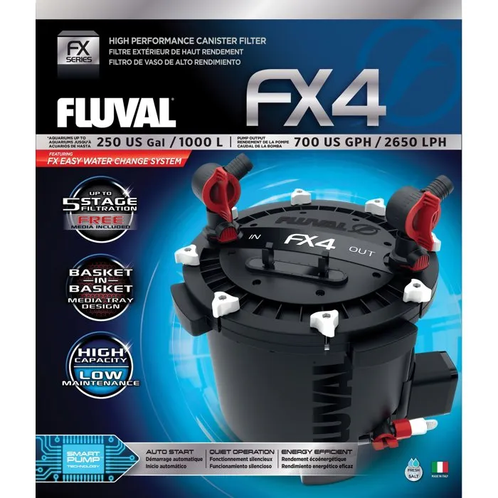 Fluval Filtro Externo FX4 para Acuario 1000L A214FLU