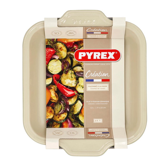 Pyrex® Fuente Cuadrada Cerámica Creation 37x23 cm Verde