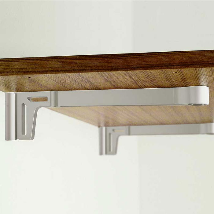 MAFOS Soporte Estante Texas Zamak Cromo Ral 9006 307Mm Para Armarios Vestidores