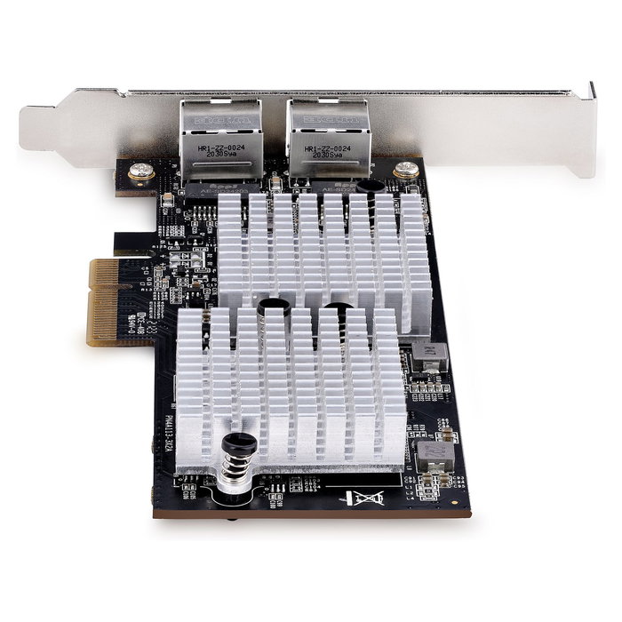 StarTech.com Tarjeta de Red PCI Express Ethernet de 2 Puertos 10 Gigabit 10Gbe LAN RJ45 NBASE-T 10GBASE-T para PC y Servidor