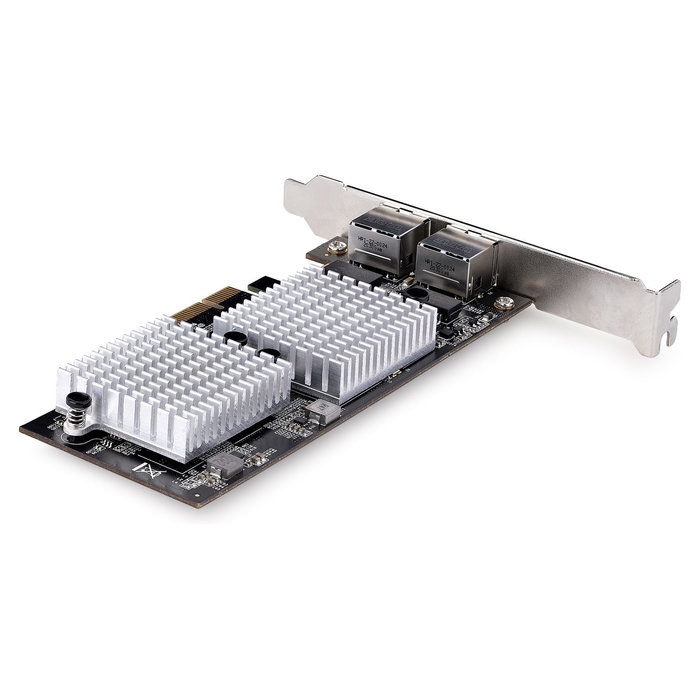 StarTech.com Tarjeta de Red PCI Express Ethernet de 2 Puertos 10 Gigabit 10Gbe LAN RJ45 NBASE-T 10GBASE-T para PC y Servidor