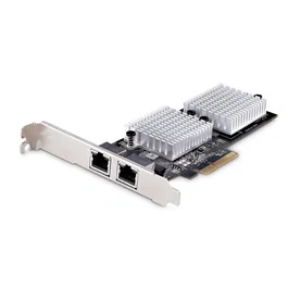 StarTech ST10GSPEXNDP2 Tarjeta de Red Interna PCIe 3.0 x4 de 2 Puertos RJ45 10GbE - NIC 10/5/2.5/1Gbps con Chipset Marvell AQC113CS para Servidores y PCs