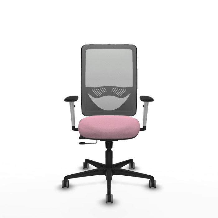 PIQUERAS Y CRESPO Silla de oficina Zulema Rosa y Gris con mecanismo Sincro/Traslack