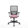 PIQUERAS Y CRESPO Silla de oficina Zulema Rosa y Gris con mecanismo Sincro/Traslack