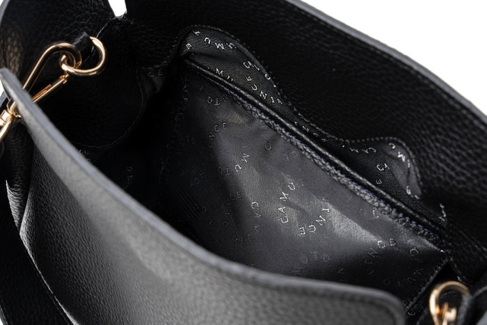 Vince Camuto Trieste Bolso Negro de Piel de Polivinilo Elegante y Duradero para Mujer