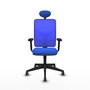 PIQUERAS Y CRESPO Silla de oficina Motilla con mecanismo Sincro, Azul