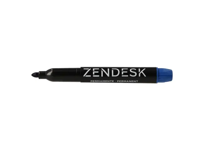 Zendesk Rotulador Marcador Permanente Azul Punta Redonda 5mm