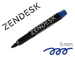 Zendesk Rotulador Marcador Permanente Azul Punta Redonda 5mm