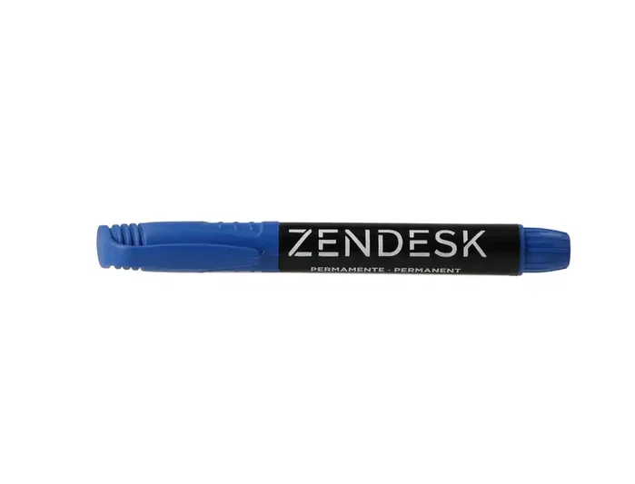 Zendesk Rotulador Marcador Permanente Azul Punta Redonda 5mm