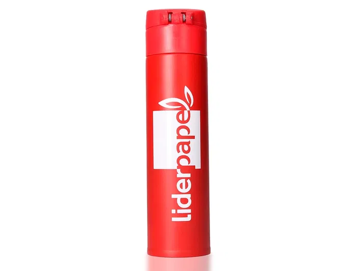 Liderpapel Termo Acero Inoxidable con Apertura Fácil con Botón 330 ml