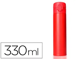 Liderpapel Termo Acero Inoxidable con Apertura Fácil con Botón 330 ml