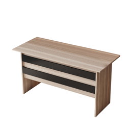 Hanah Home Mesa de Estudio Moderna Roble y Negro Vo1-Ob 140x60x73.8cm