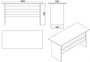 Hanah Home Mesa de Estudio Moderna Roble y Negro Vo1-Ob 140x60x73.8cm