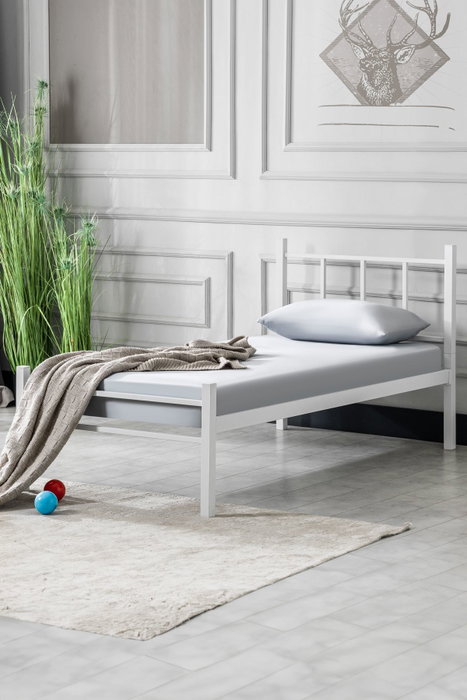 Hanah Home Cama Individual K90 Metal Blanca 90 x 190 cm