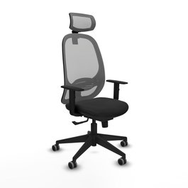 PIQUERAS Y CRESPO Silla de oficina Cilanco con mecanismo Sincro, Negro y Gris