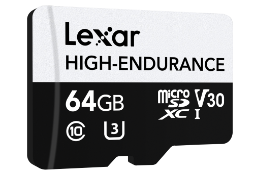 Lexar High-Endurance MicroSDXC de 64 GB UHS-I Clase 10 Lexar High-Endurance MicroSDXC de 64 GB UHS-I Clase 10