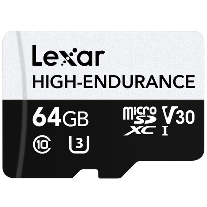 Lexar High-Endurance MicroSDXC de 64 GB UHS-I Clase 10 Lexar High-Endurance MicroSDXC de 64 GB UHS-I Clase 10