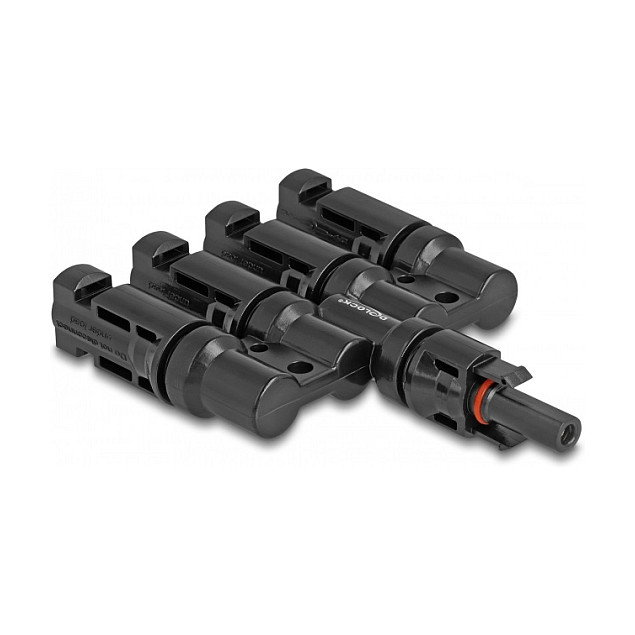 DeLOCK DL4 Conector solar de 1 hembra a 4 machos, Negro DeLOCK DL4 Conector solar de 1 hembra a 4 machos, Negro