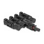 DeLOCK DL4 Conector solar de 1 hembra a 4 machos, Negro