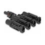 DeLOCK DL4 Conector solar de 1 hembra a 4 machos, Negro