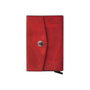 Zoozie Bags Cartera para Hombre Piel Auténtica Roja 9,5 cm x 6,5 cm x 2 cm