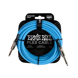 ERNIEBALL Cable de Instrumento Flex Jack-Jack SS 6 m - Azul