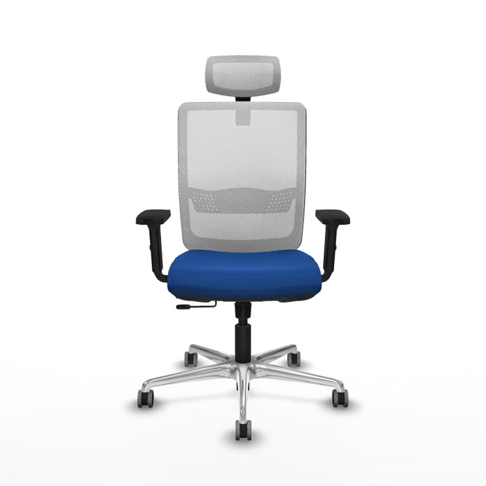 PIQUERAS Y CRESPO Silla de oficina Haches Azul y Blanco